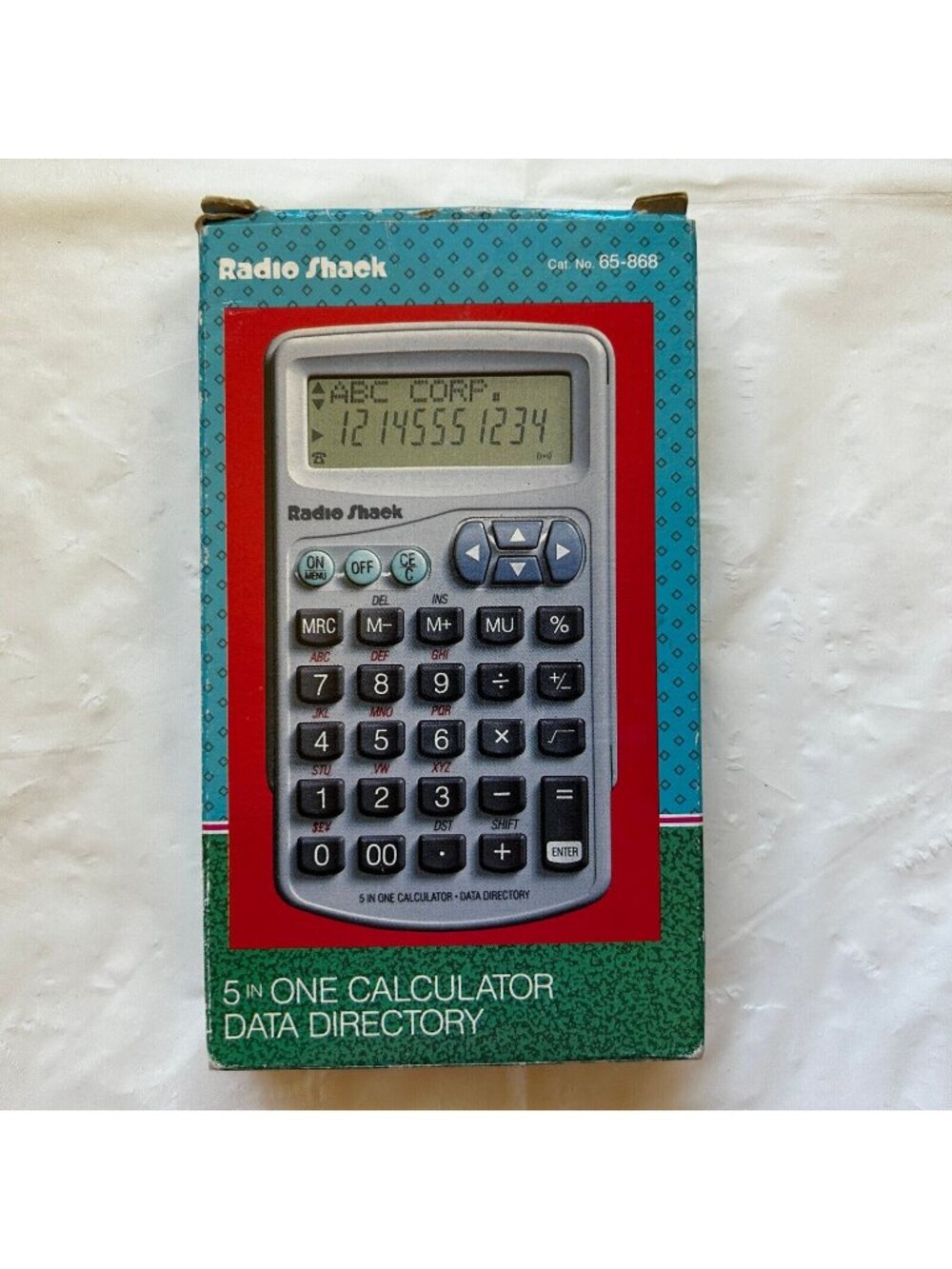 RADIO SHACK EC-360 5 in 1 calculator Data directory very rare for parts/repair